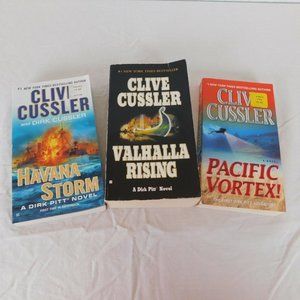 Lot of 3 Clive Cussler Dirk Pit PB Valhalla Rising Havana Storm Pacific Vortex
